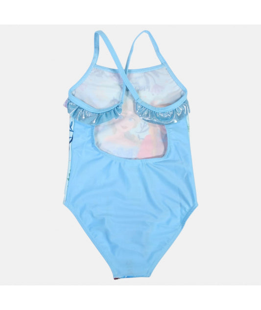 Maillot de bain une pièce La Reine des Neiges bleu