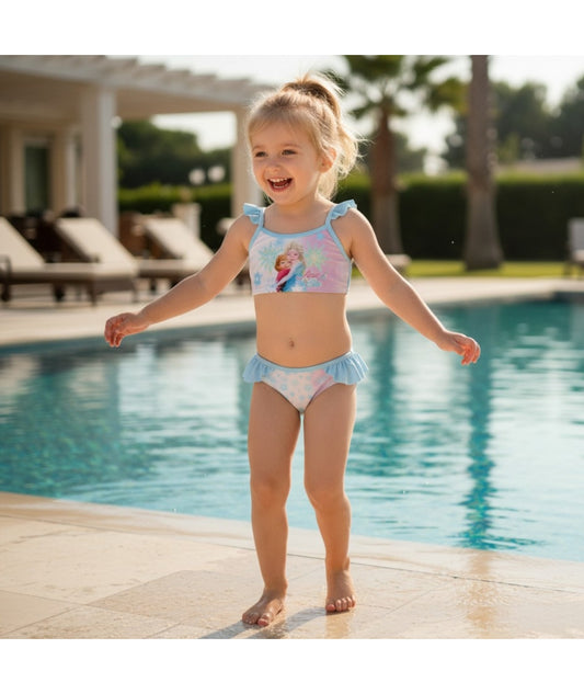 Maillot de bain 2 pièces La Reine des Neiges Anna & Elsa